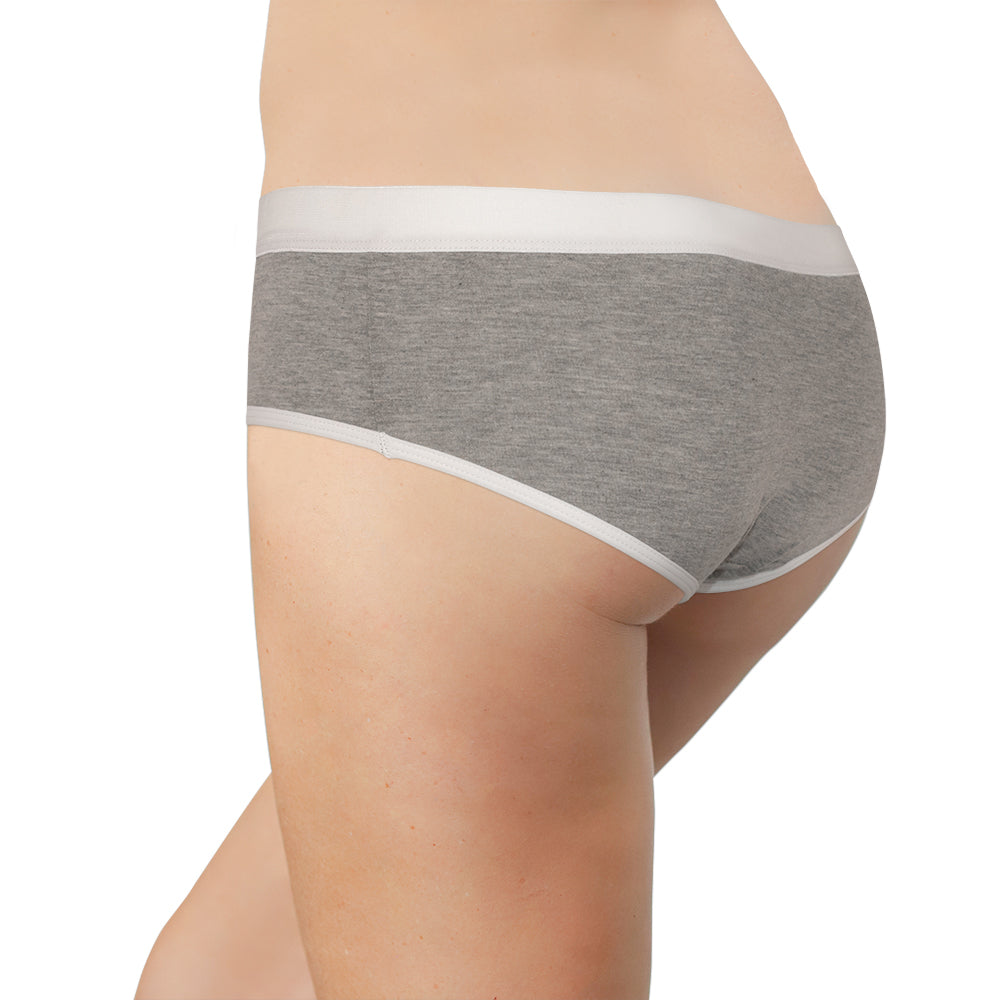 Retro Gray Boyshort-Style Brief