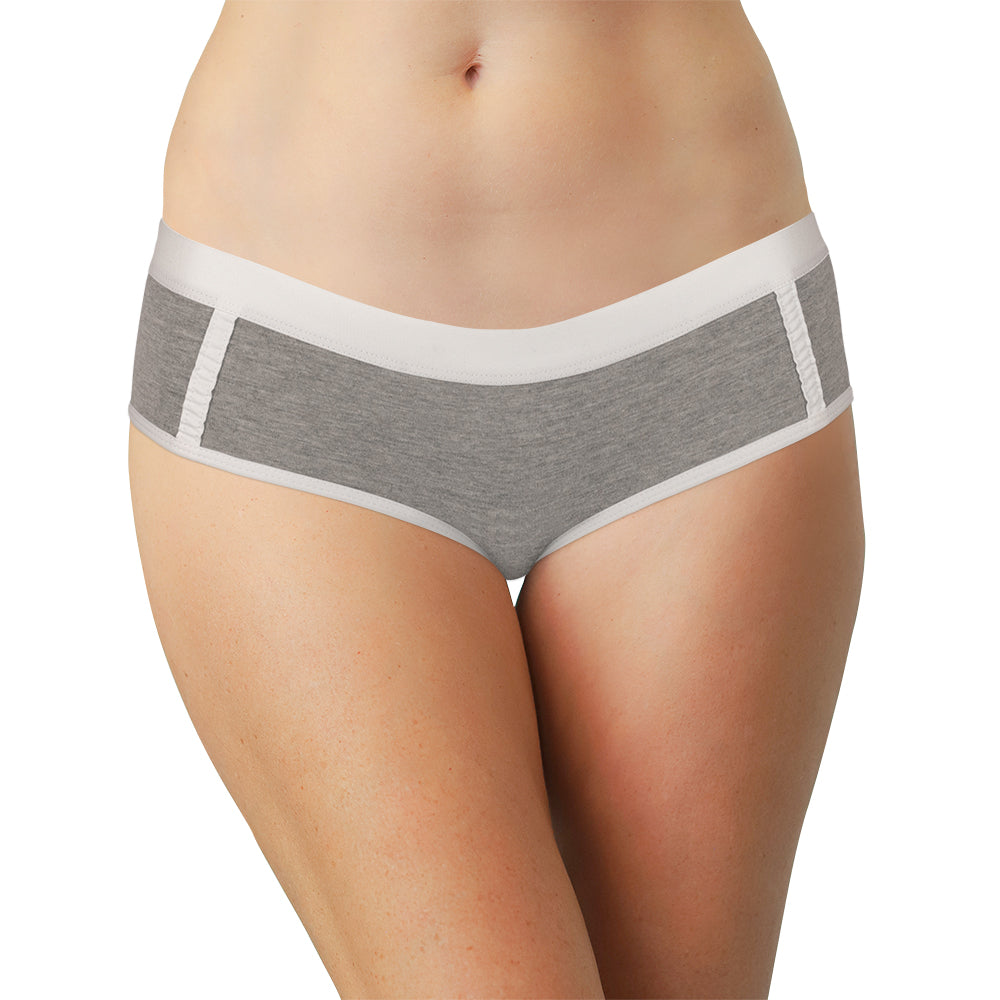 Retro Gray Boyshort-Style Brief