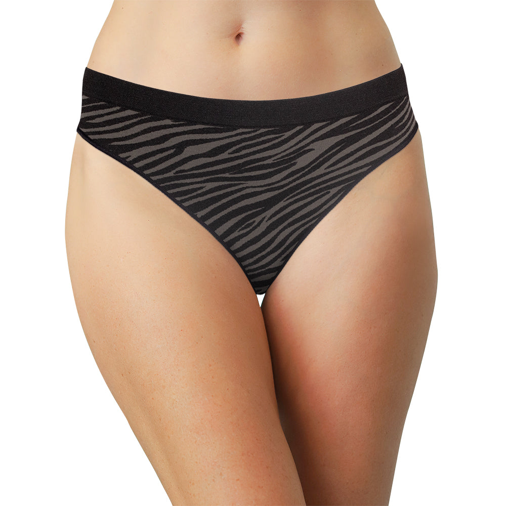 Seamless Zebra Tag Free Thong