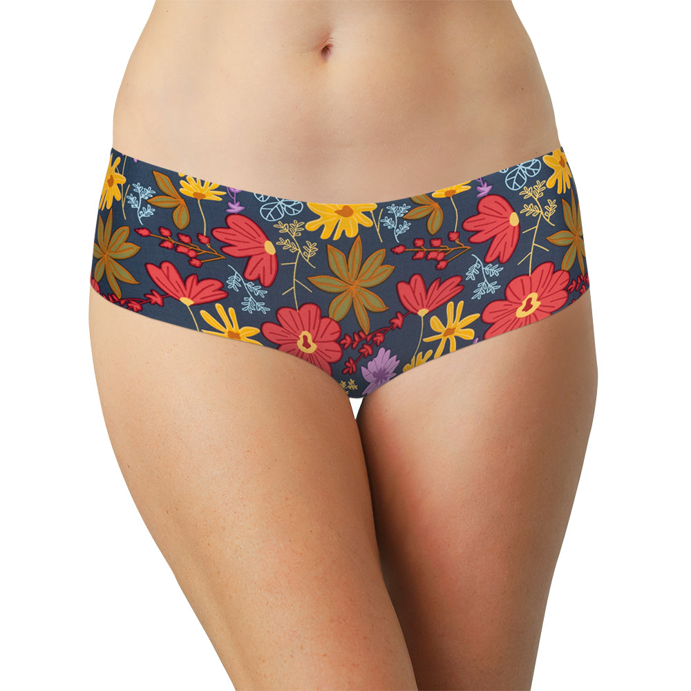 Vibrant Garden No Show Laser Cut Hipster