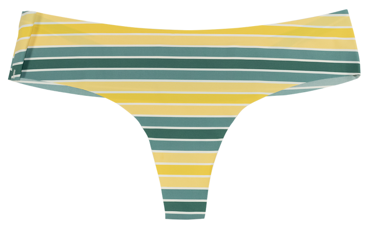 Sunset Stripe Laser Cut No Show Thong