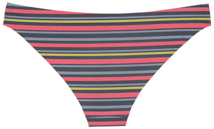 Striped No Show Laser Cut Thin Side Bikini