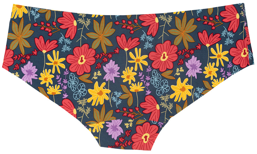 Vibrant Garden No Show Laser Cut Hipster