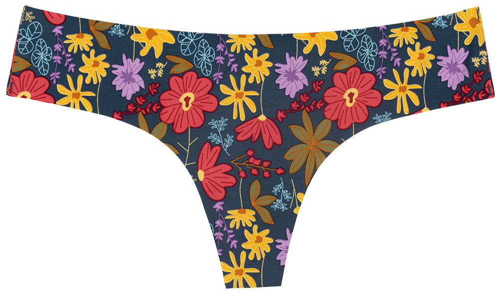 Vibrant Garden No Show Laser Cut Thong – Love Libby Panties