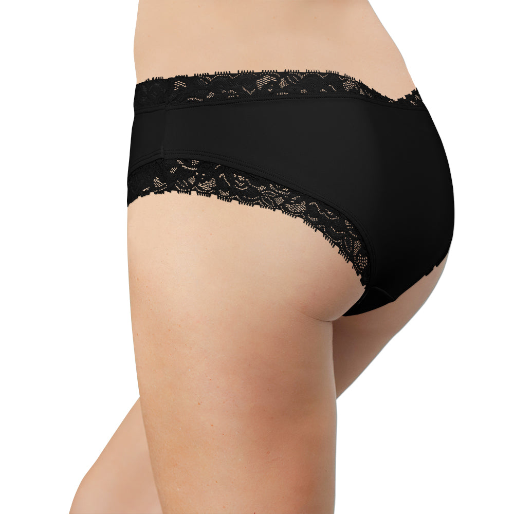 Microfiber and Lace Cheeky Panty