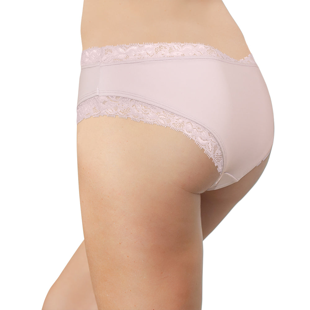 Microfiber and Lace Cheeky Panty
