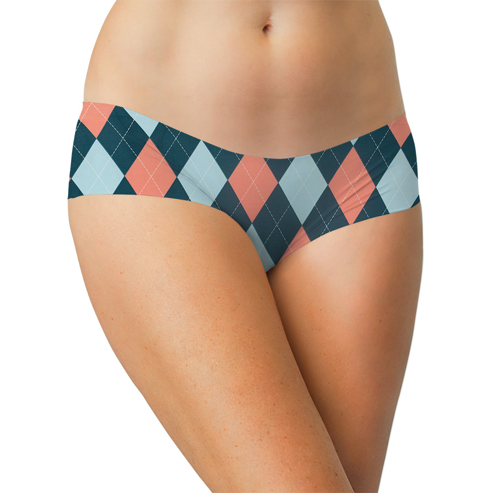 Argyle No Show Laser Cut Hipster