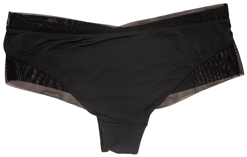 Microfiber Cheeky with Asymmetric Mesh