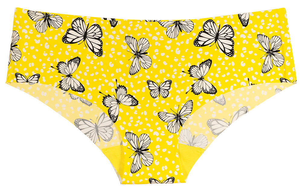 Yellow Butterfly and Dot No Show Hipster