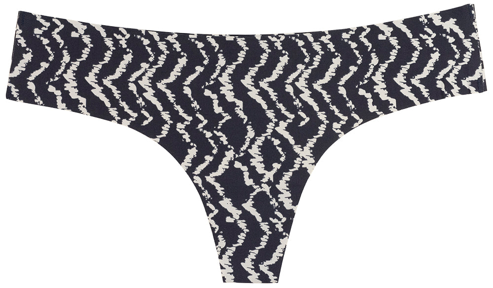 Ikat Tye Dye Laser Cut No Show Thong