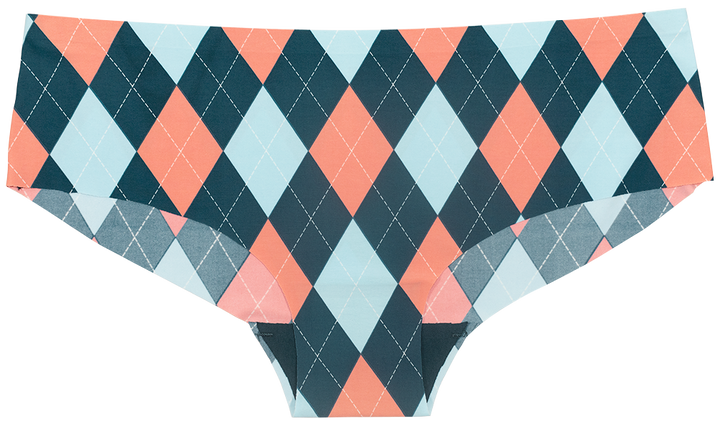 Argyle No Show Laser Cut Hipster