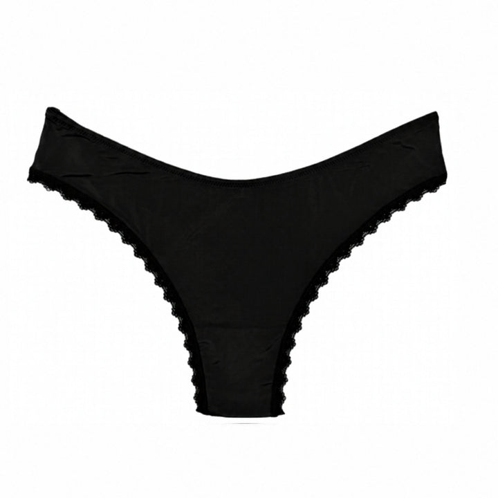 U-Front Thong With Lace at Trim and Legs