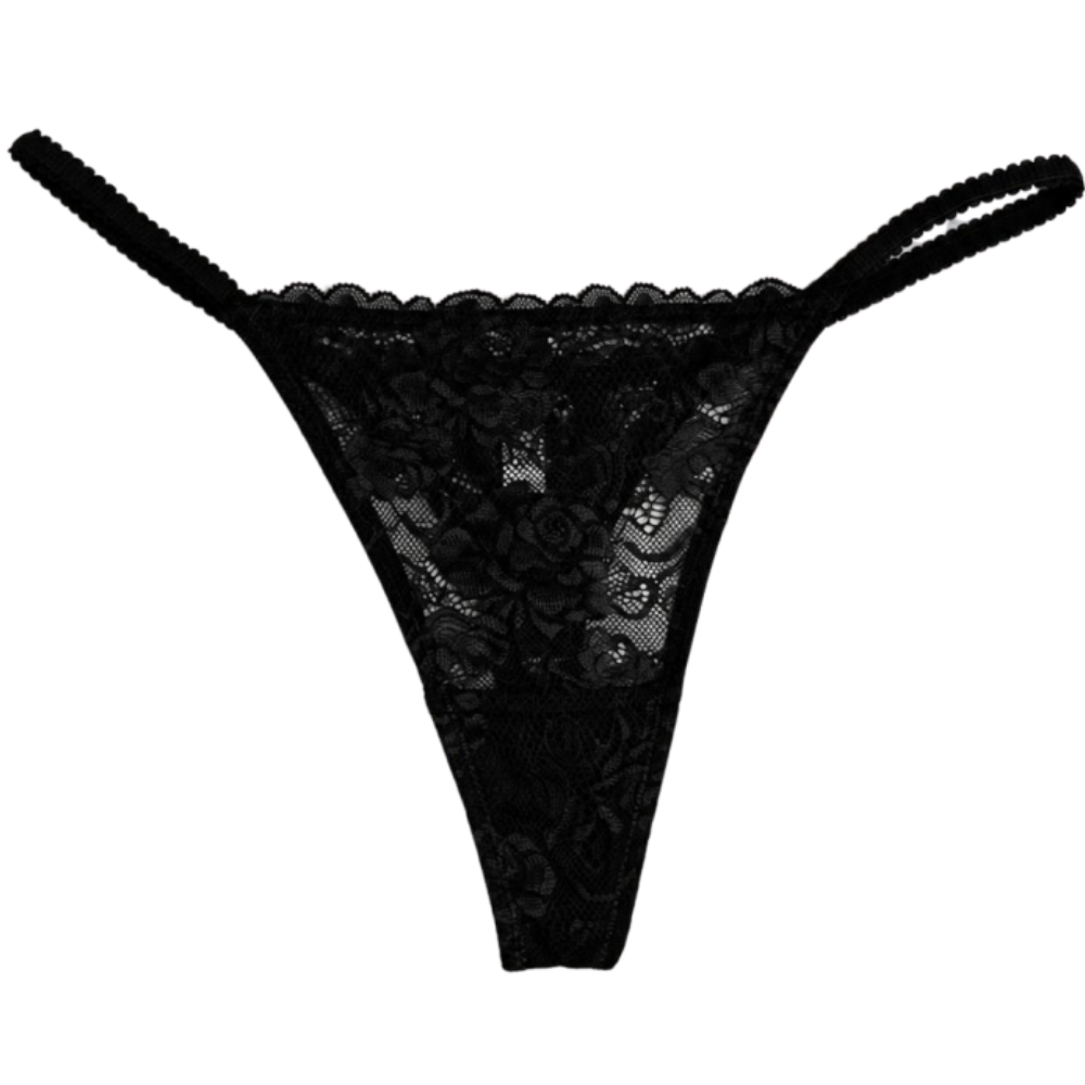 Lace Thong with Picot Elastic Sides – Love Libby