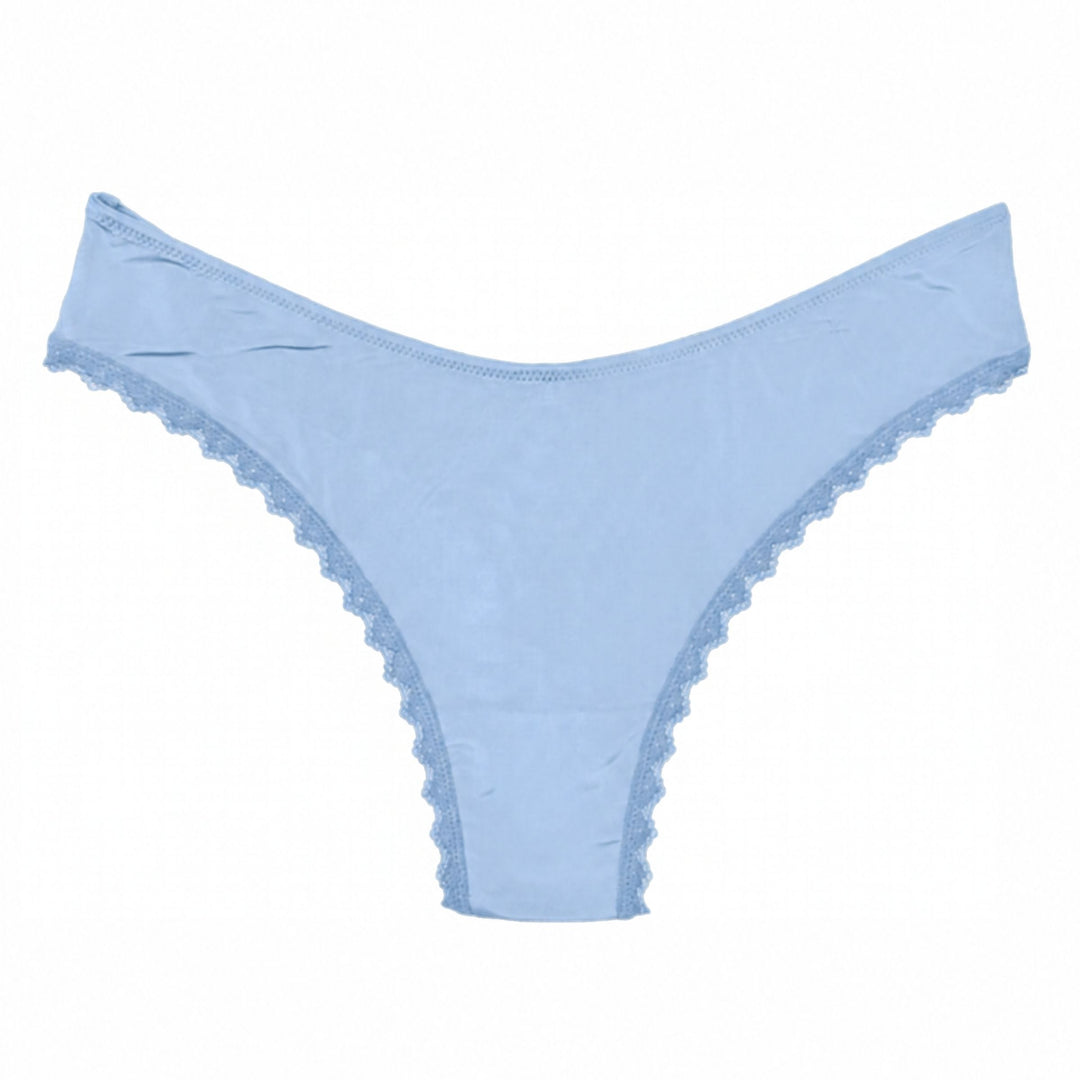 U-Front Thong With Lace at Trim and Legs