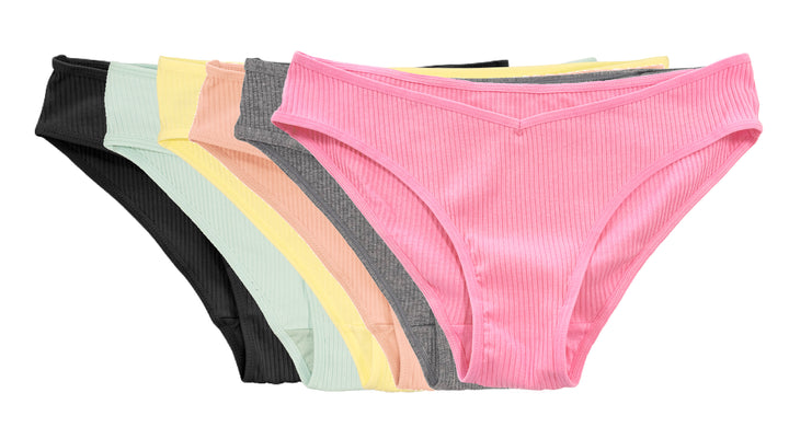 Cotton Rib Bikini Surprise 6 Pack