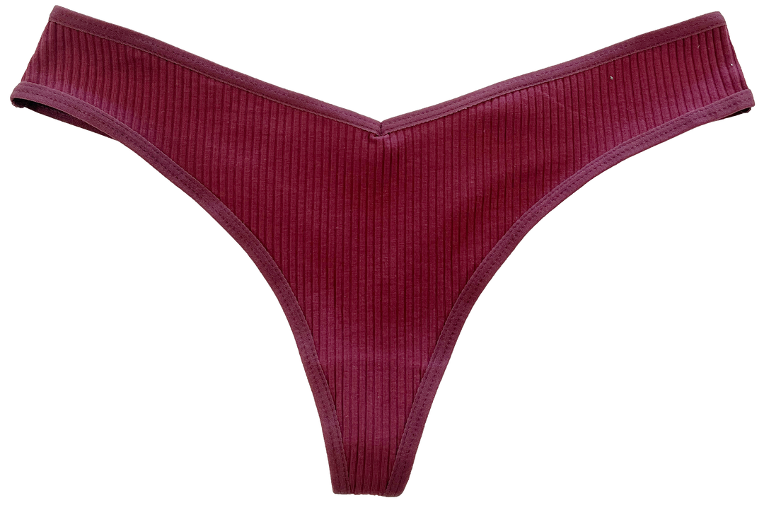 Cotton Rib Thong