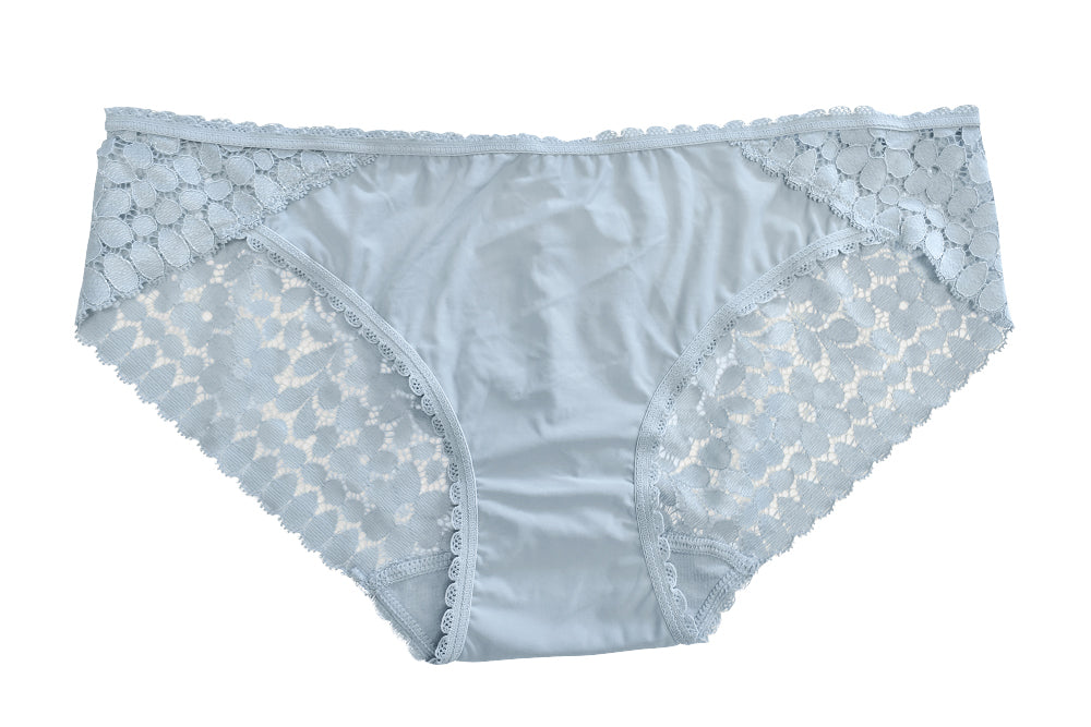 High-Waisted Laser Cut Microfibre French Knickers 