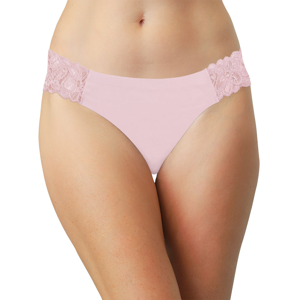 Pretty Pink Ruched Back Invisible Laser Cut Hipster – Love Libby