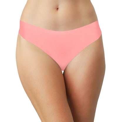 Pretty Pink Ruched Back Invisible Laser Cut Cheeky