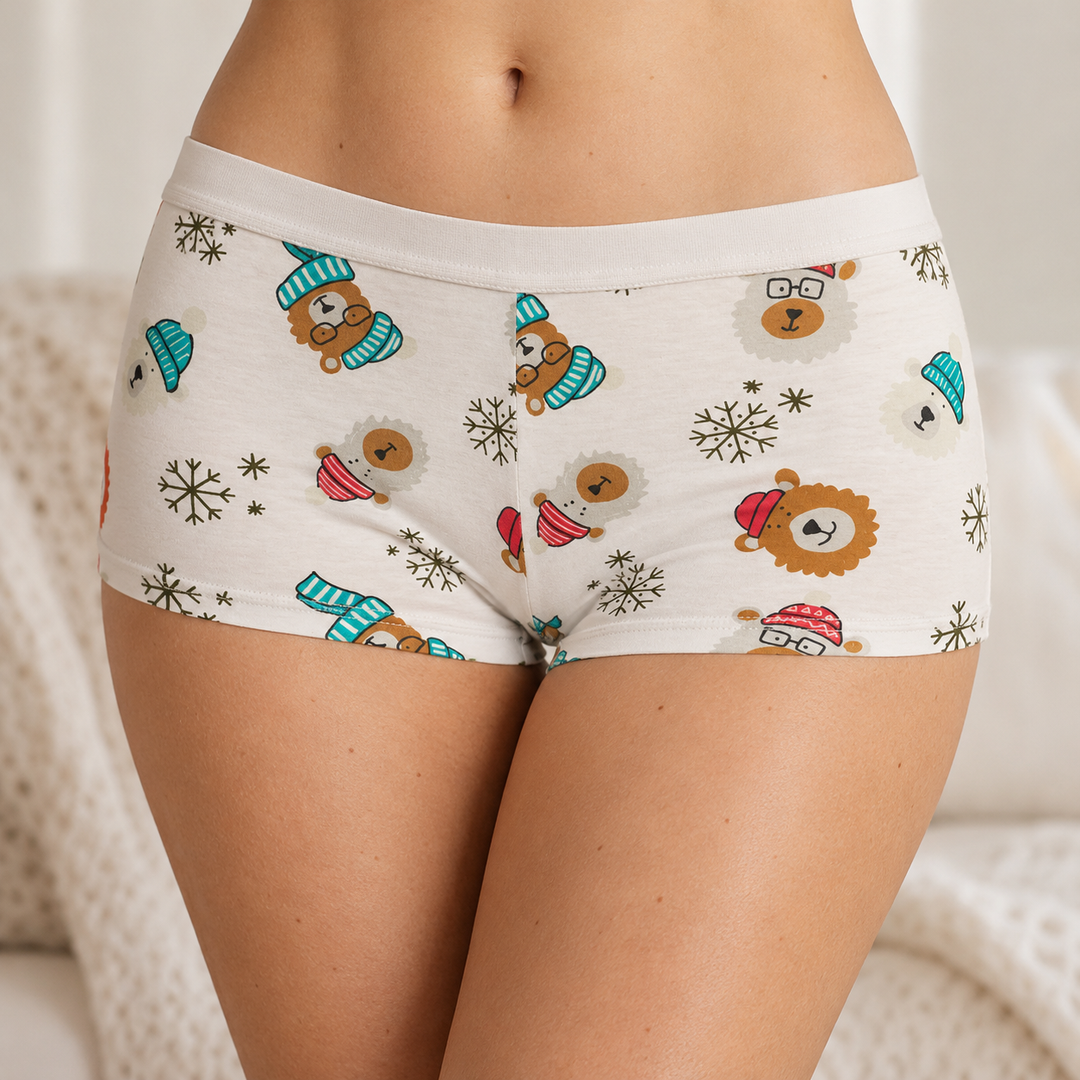 Love Libby Snow Bears cotton boyshort holiday print product image