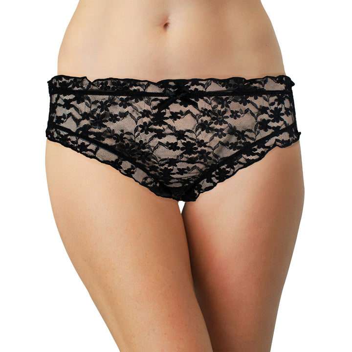Black Lace Bikini with Ruffles