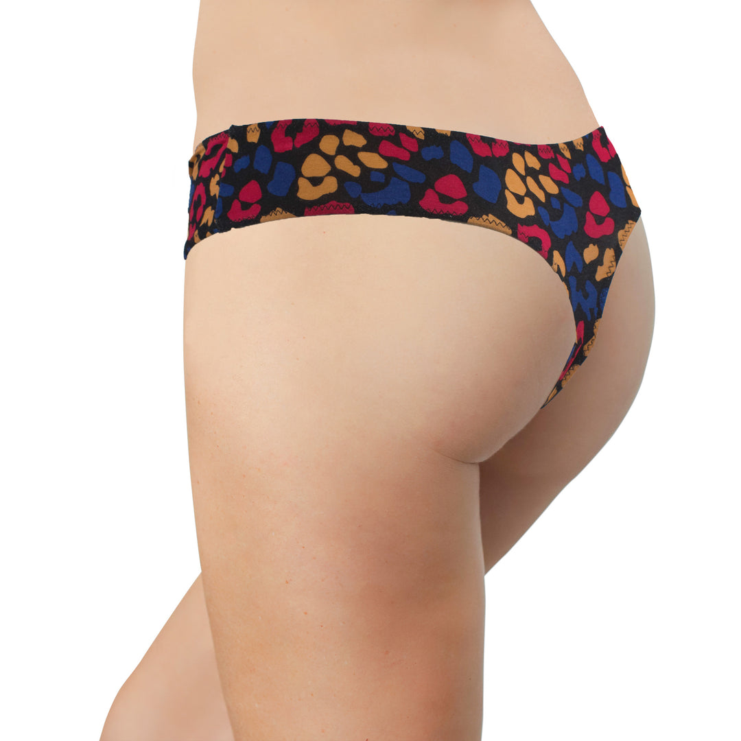 Colorful Leopard Print Modal Thong