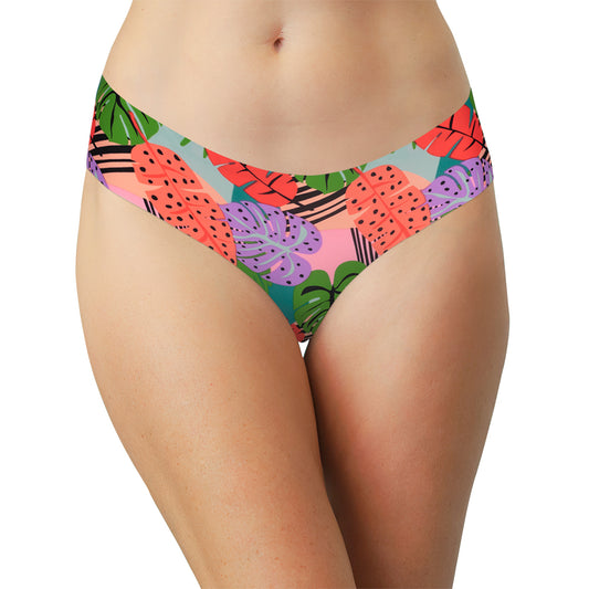 Tropical Invisible Laser Cut Thong