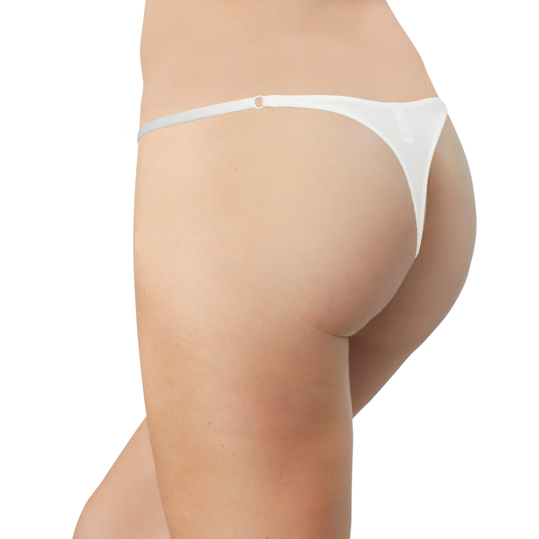 Rib Micro Thong with Elastic Sides-Last Chance!