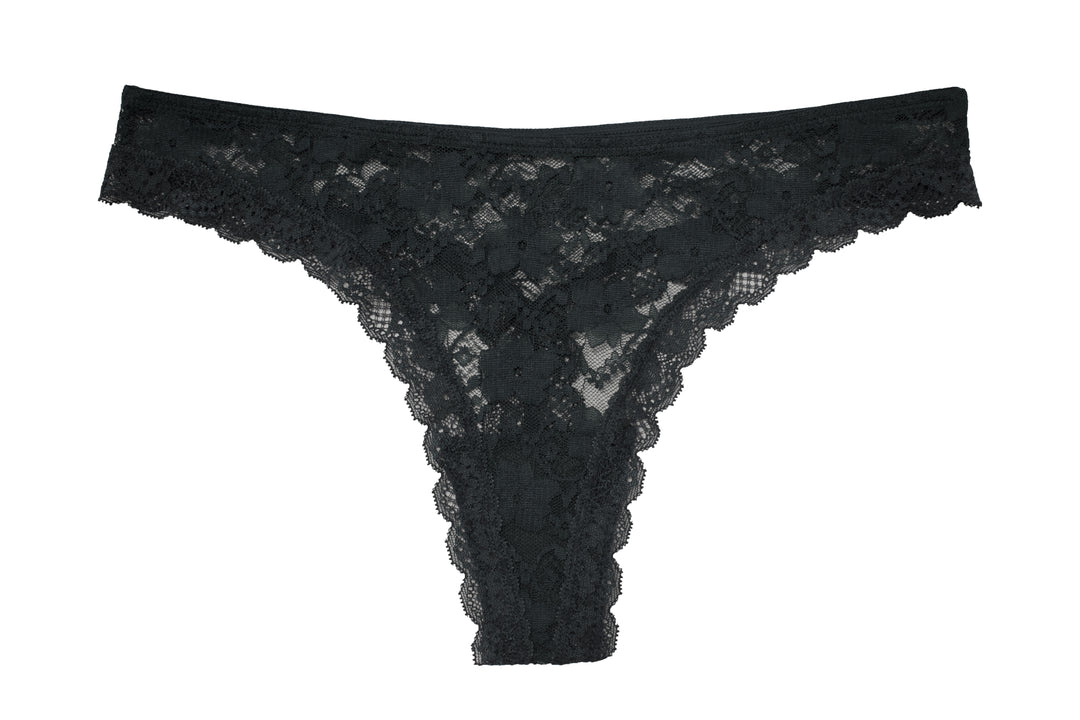 All Over Lace Thong with Lace Trim - Last Chance