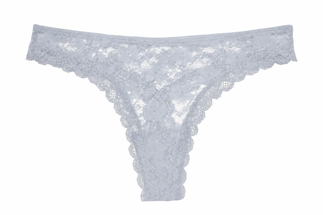 All Over Lace Thong with Lace Trim, XS-2X