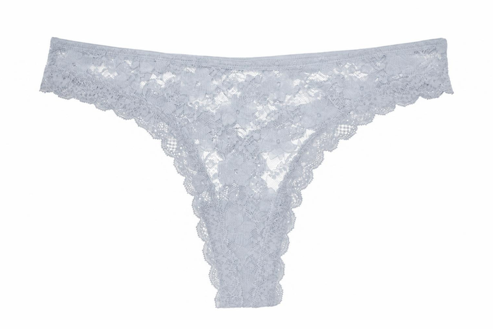 All Over Lace Thong with Lace Trim, XS-2X