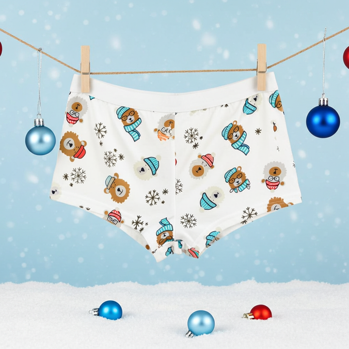 Snow Bears on Holiday Cotton Boyshort