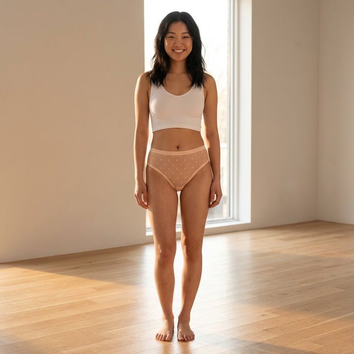 Star Mesh High Leg  Bikini