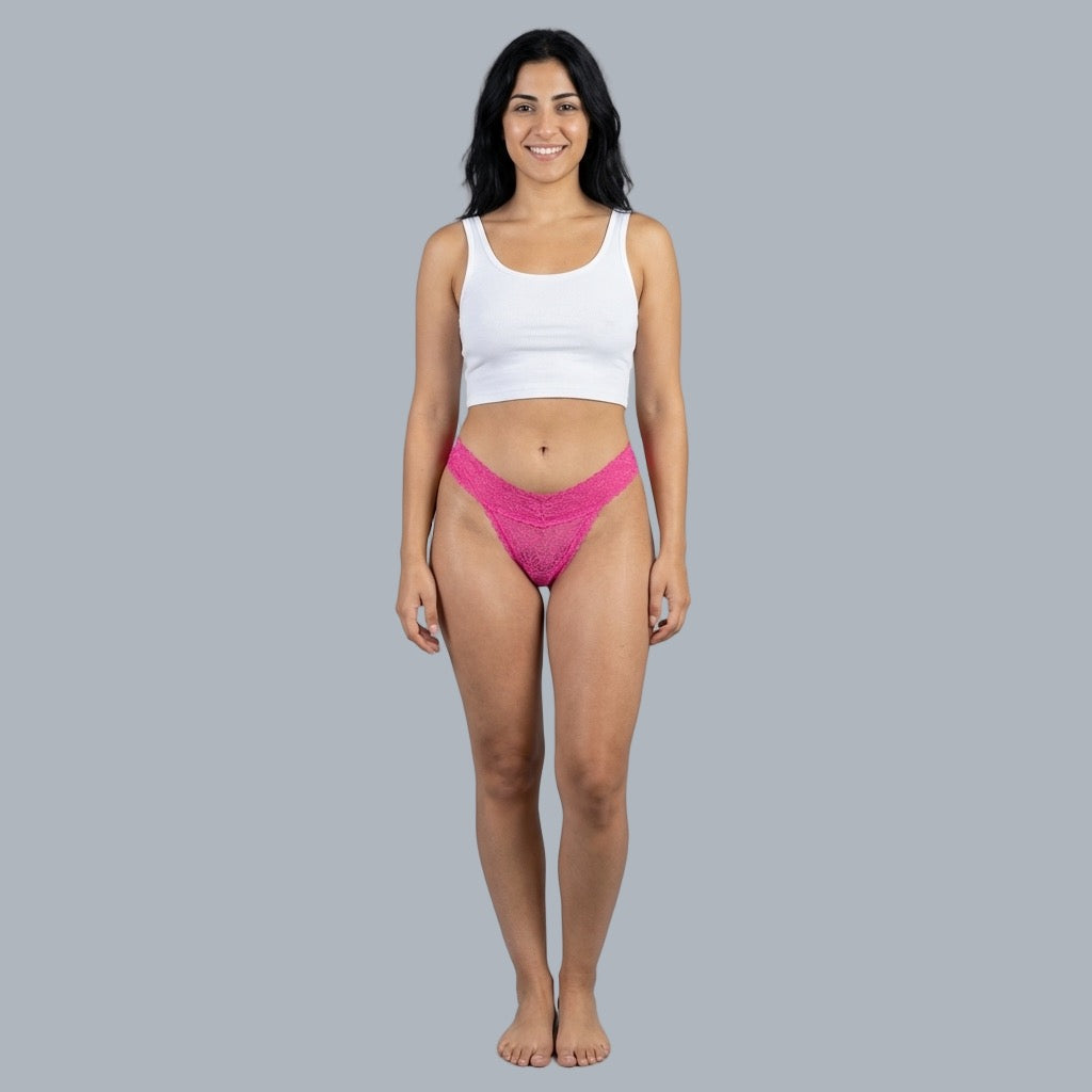 Ditsy All Over Lace Cheeky, XS-2X