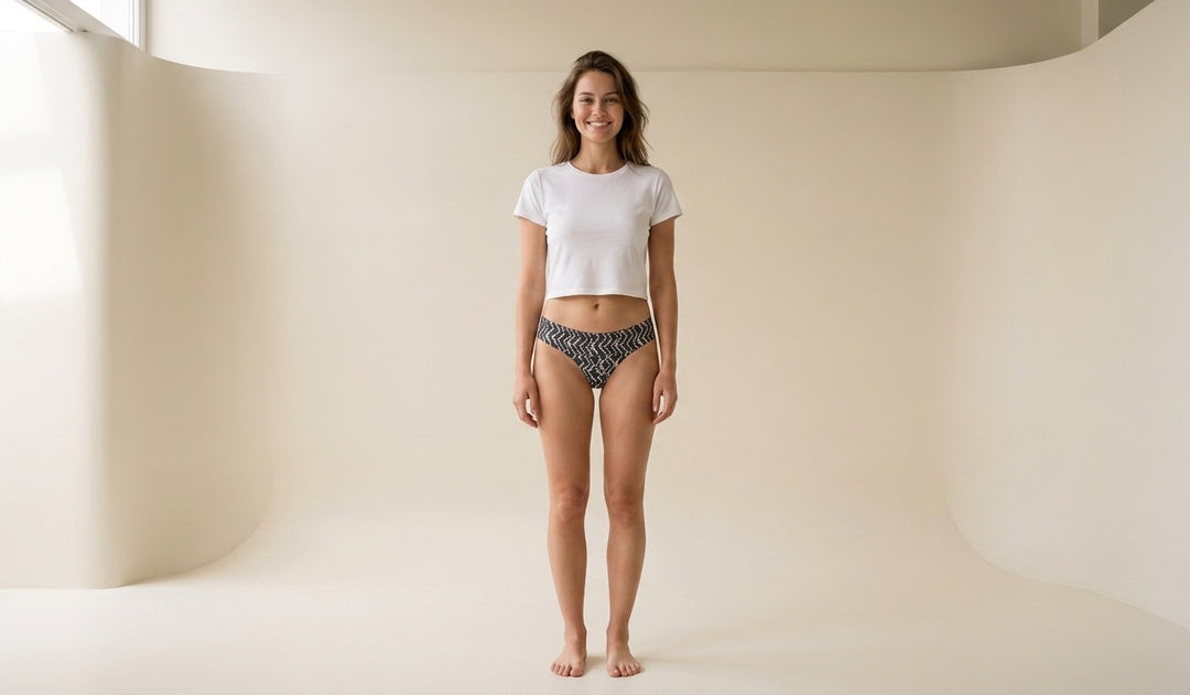 Ikat Tye Dye Laser Cut No Show Thong