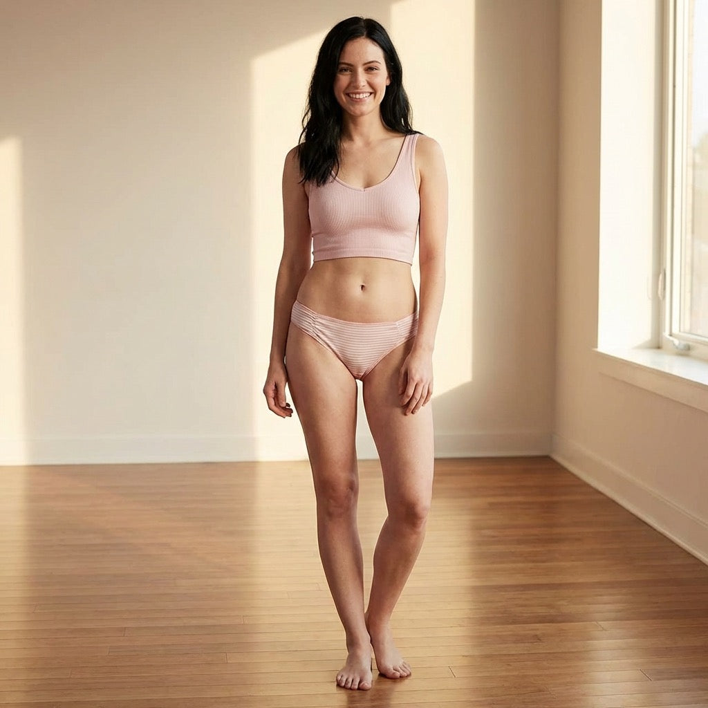 Pink Striped Modal Bikini