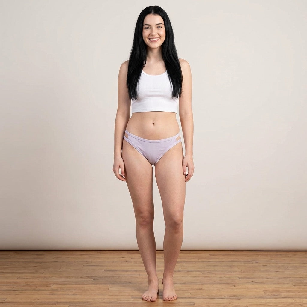 Purple Bikini with Double Strap Sides