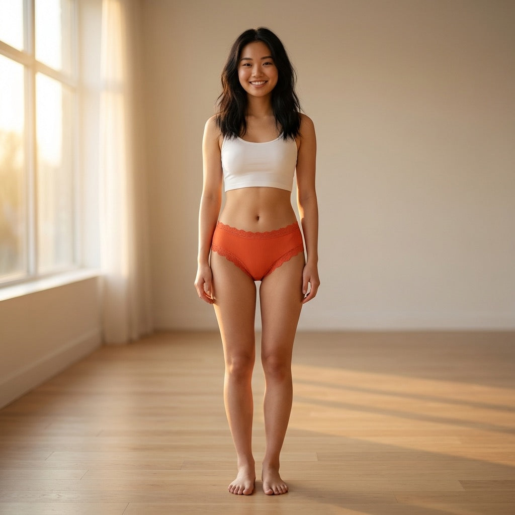 Pretty Red Lace-Trim Hipster – Silky & Flattering S–XL