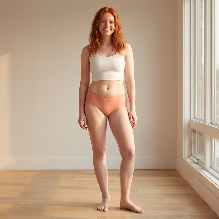 Pink Laser Cut Hipster with Mesh Back