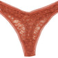 High Leg Daisy Lace Thong with Picot Trim