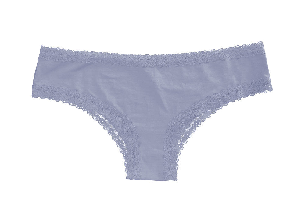 Silky Soft Cheeky with Lace Trim