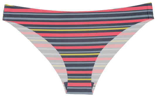 Striped No Show Laser Cut Thin Side Bikini