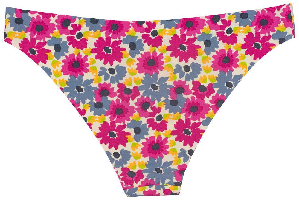 V Front Laser Cut No Show Cheeky in Pink Floral – Love Libby Panties