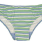 Blue and Green Striped Modal Bikini with ruching