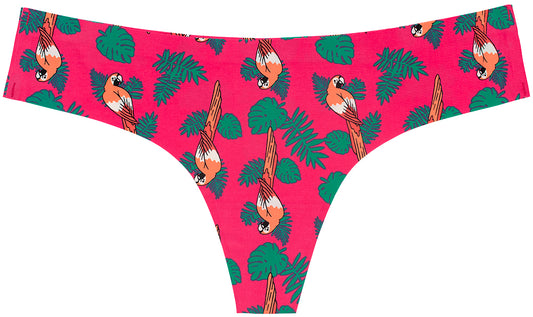Parrots Invisible Laser Cut Thong