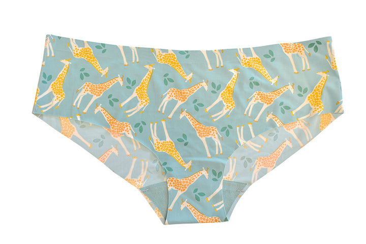 Giraffe Print No Show Laser Cut Hipster