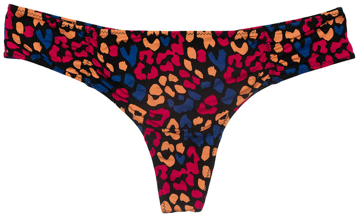 Colorful Leopard Print Modal Thong