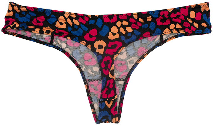 Colorful Leopard Print Modal Thong