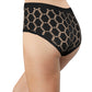 Peek-A-Boo Jacquard Seamless Boyshort in Black or Peach
