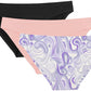 Purple Swirl No Show Laser Cut Bikini